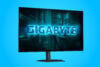 Gigabyte GO27Q24G gaming monitor blue background