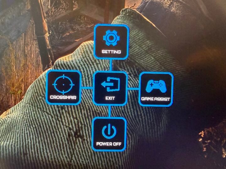 Gigabyte G27U Game Assist menu