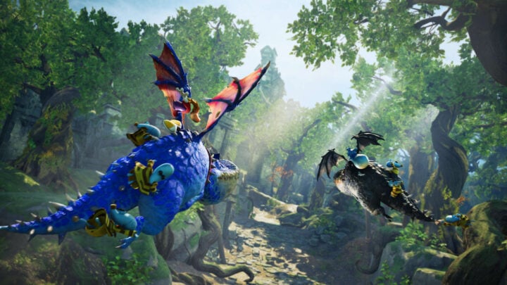 Rayman Legends Retold two dragons flying