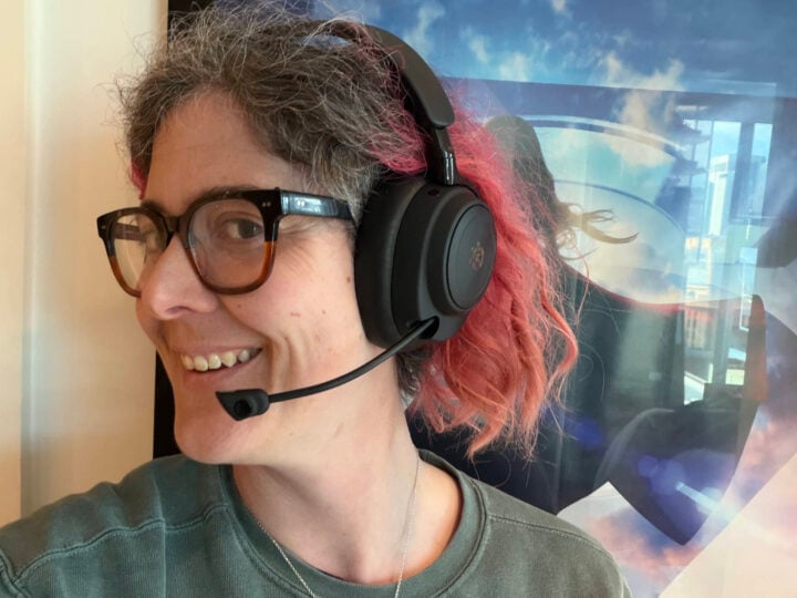 Alice wearing SteelSeries Arctis Nova Elite headset