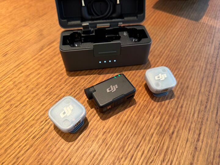 DJI Mic Mini 2 kit with transmitters and receiver and recharging case