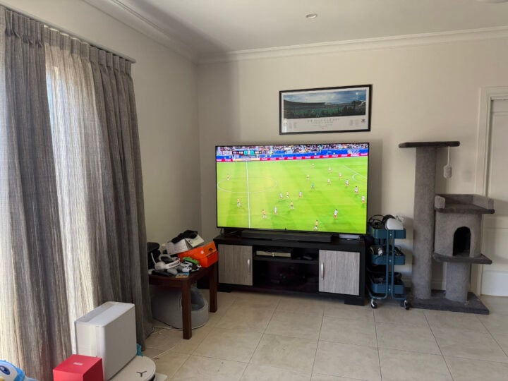 Hisense UR8S TV in bright living room