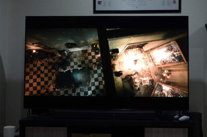 Hisense UR8S playing John Wick 4 action scene