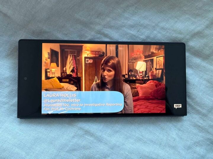 Samsung Galaxy Z Fold 8 Ultra TV show front screen