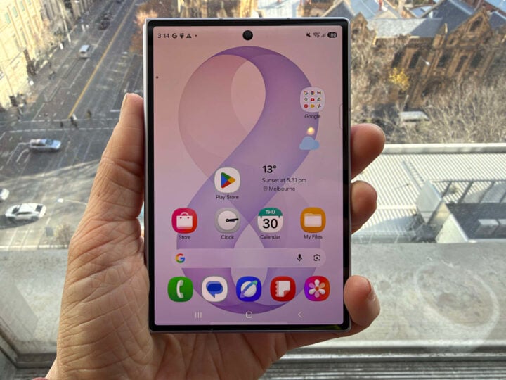Samsung Galaxy Z Fold 8 front screen in hand