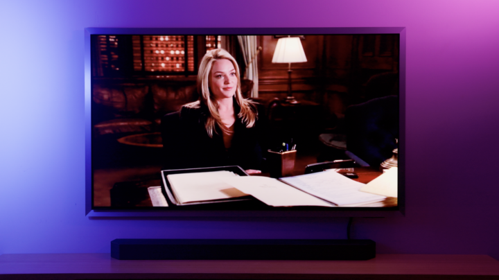 Standard Definition content shown on the Samsung S95H