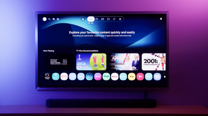 Samsung's menu interface on S95H OLED TV