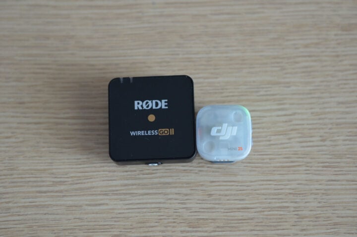 DJI Mic Mini 2S and Rode Wireless Go II transmitters