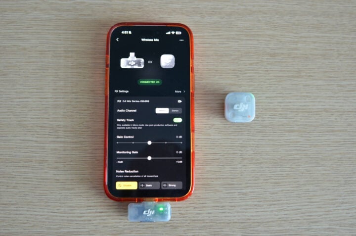 DJI Mic Mini 2S and phone receiver Mimo app