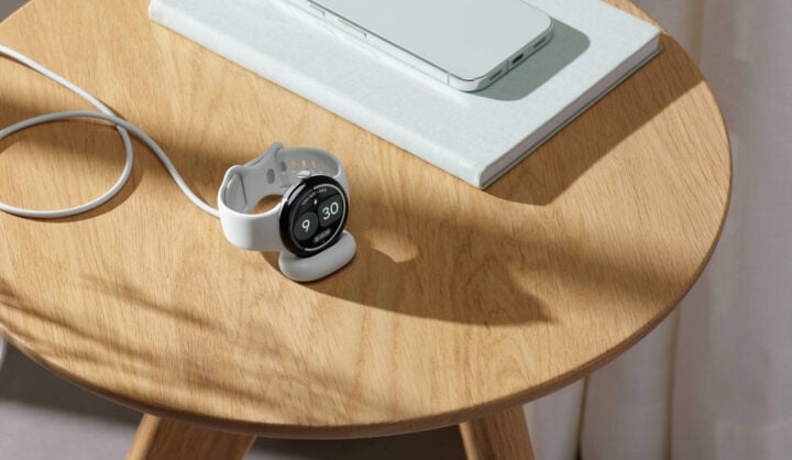 Google Pixel Watch 5 on charger