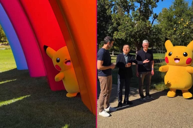 Pikachu visits Apple Park before John Ternus takes over as CEO