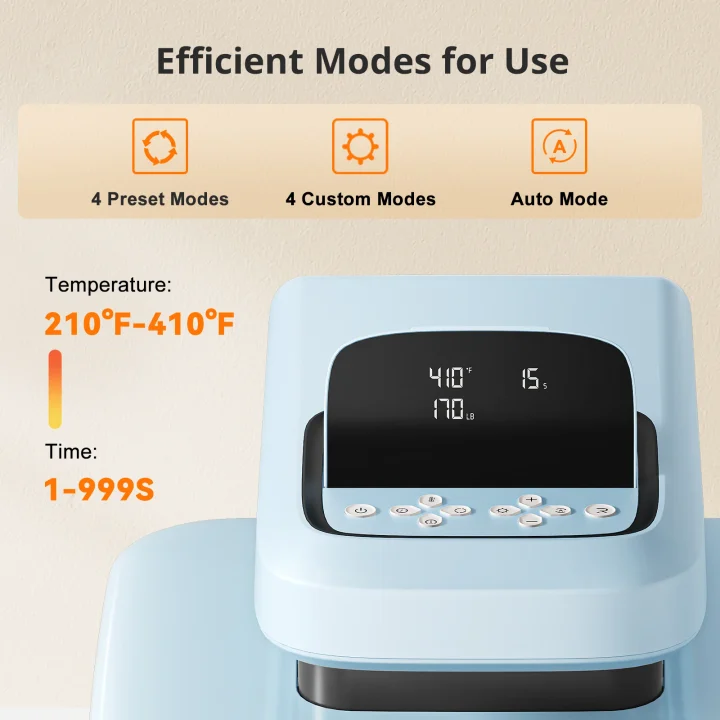 
HTVRONT 
Temp, Pressure and Time preset