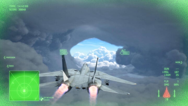 Ace Combat 8 screenshot high altitude action
