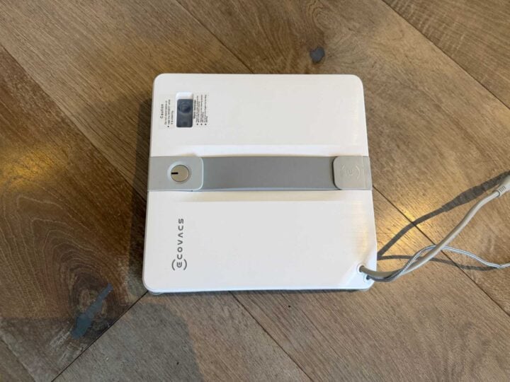 Ecovacs Winbot Neo Mini on floor top angle