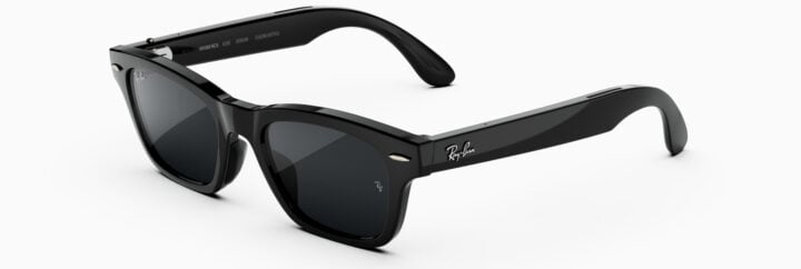 Ray-Ban Meta Audio black on white background
