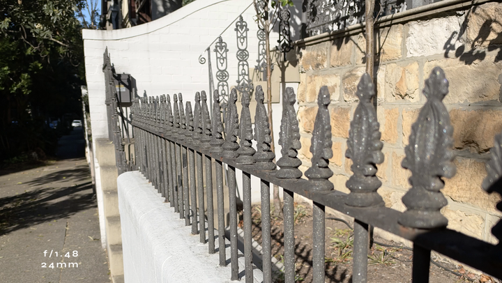Test shot of gate, blur