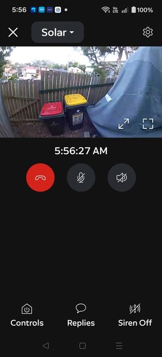 Ring Outdoor Camera Plus Solar live view