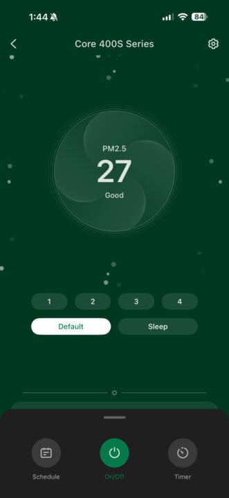 VeSync app good air quality