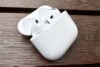 Apple AirPods Pro 5 on wooden bench