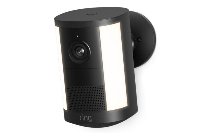 Black Ring Spotlight Camera 2k 2nd Gen white background