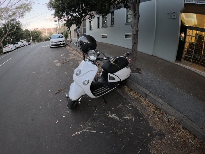 Moped shot by GoPro Mission 1 Pro