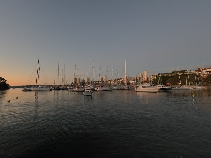 Shot of boats at dusk