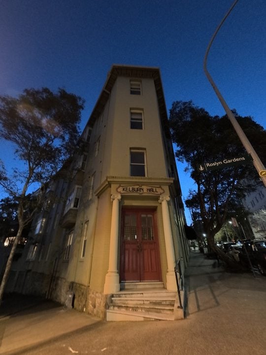 Shot of building in low light