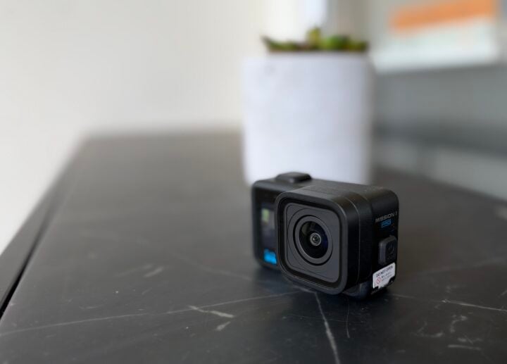 Soft focus shot of the GoPro Mission 1 Pro