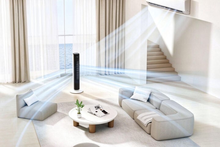 Levoit tower fan airflow living room
