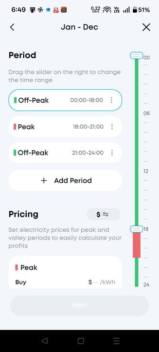 Anker Solix app - Time of use mode