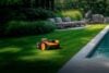 Worx Landroid Vision Cloud robot mower poolside