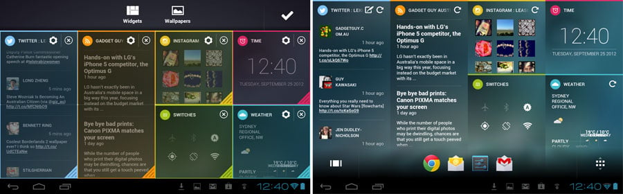 Chameleon shows an organised Android tablet home screen is possible
